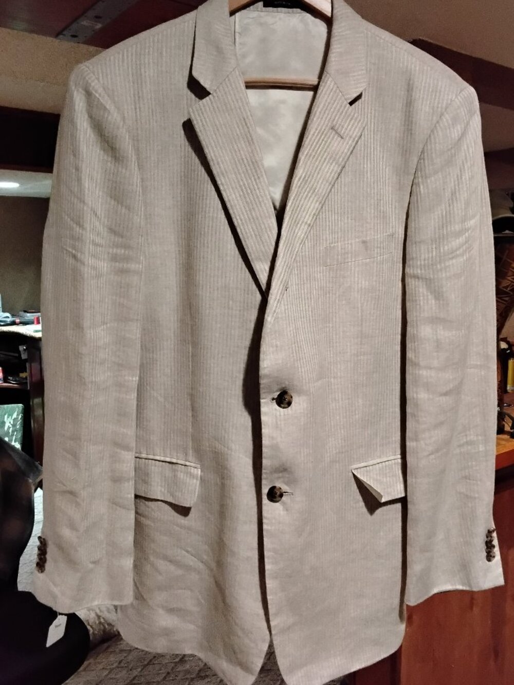 John W. Nordstrom Men's Linen Blazer Size 44L #1123